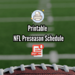 NFL Preseason Printable Schedule 2024