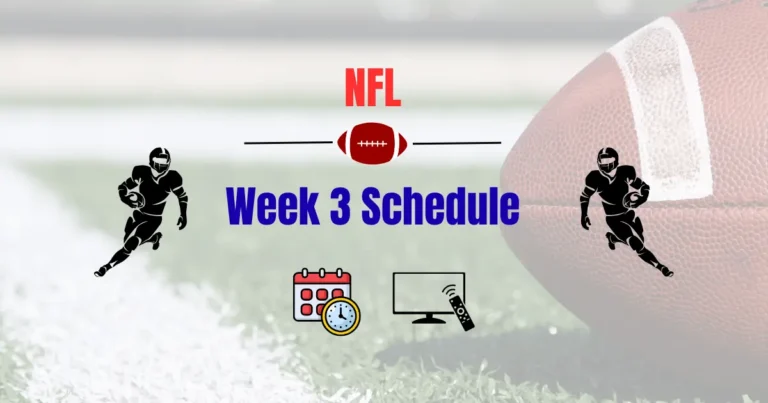 NFL Week 3 Schedule 2026
