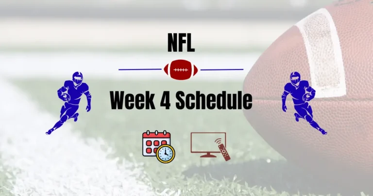 NFL Week 4 Schedule 2026