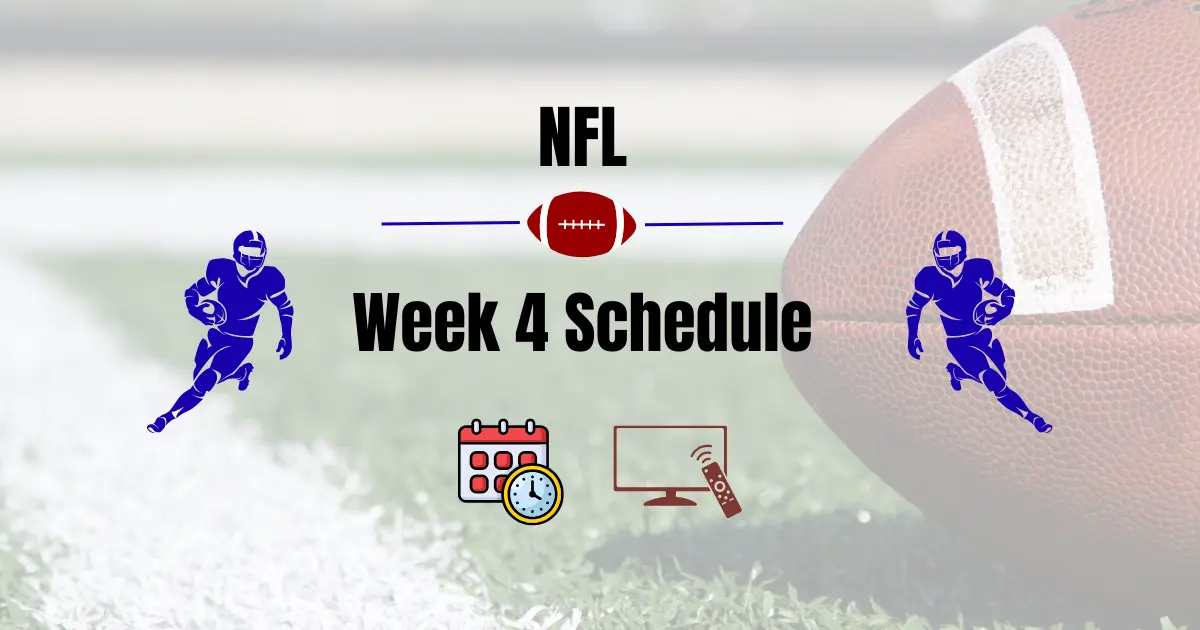 NFL Week 4 Schedule 2026