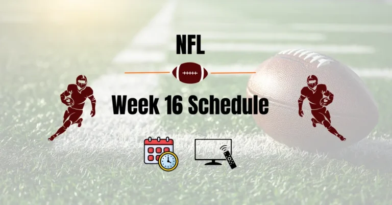 NFL Week 16 Schedule 2026